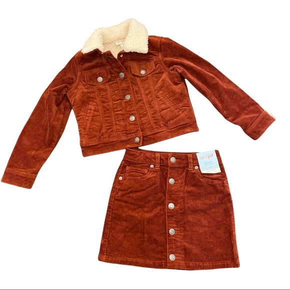 Other - Girls Cat & Jack corduroy Jacket and Skirt set Sz 6